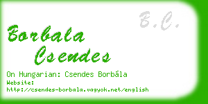borbala csendes business card