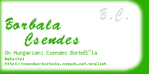 borbala csendes business card